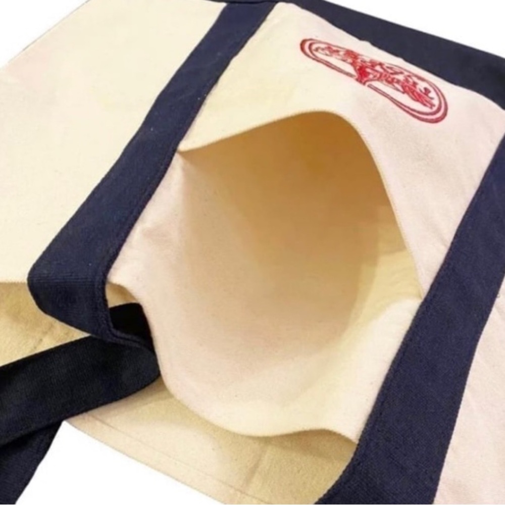 Trader Joe's New Large Tote Bag in Navy Canvas Books Beach Everyday Limited - Picture 4 of 5